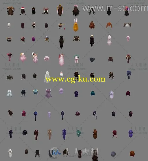 95个超实用女人发型3D模型的图片4
