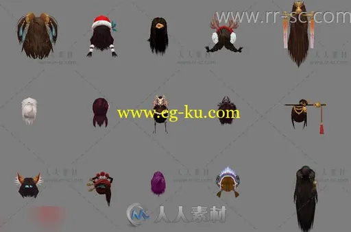 95个超实用女人发型3D模型的图片5