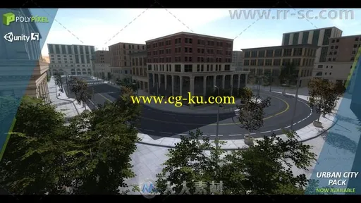 3A级完整的城市环境3D模型Unity游戏素材资源的图片4