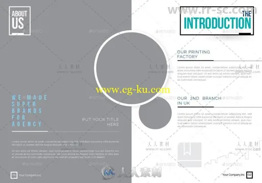 现代企业介绍宣传时尚手册indesign排版模板的图片10