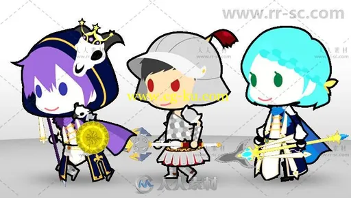 2.5D骑士战士巫师2D角色贴图和材质Unity游戏素材资源的图片2