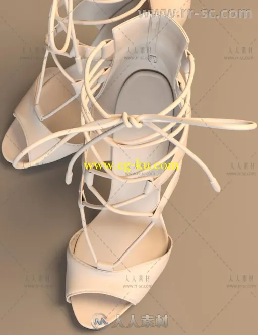 美丽时尚性感的女高跟鞋3D模型合辑的图片12
