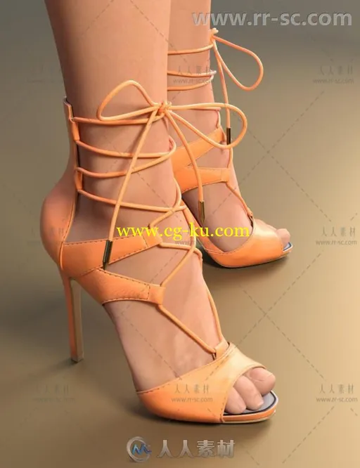 美丽时尚性感的女高跟鞋3D模型合辑的图片19