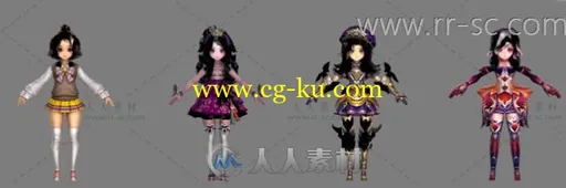 36个精美可爱韩日角色3D模型集合的图片3