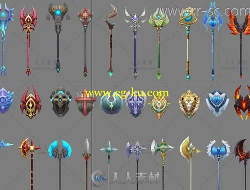 Q版《守护之光》手游全套角色和武器3D模型的图片3