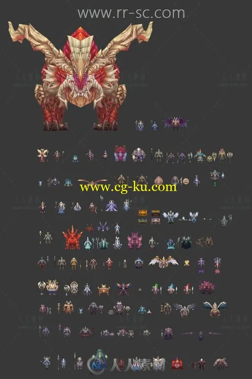 一组很不错的Q版变身类手游3D模型集合的图片14