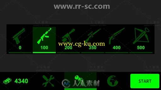 2D血腥僵尸射手手机游戏完整项目Unity游戏素材资源的图片3