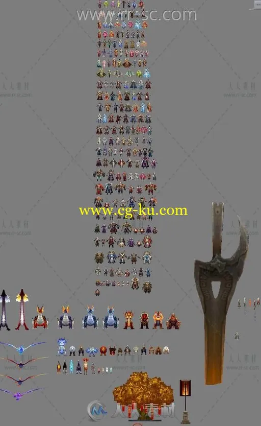3D武侠手游《风云》全套角色，NPC，坐骑，宠物3D模型大集合的图片12