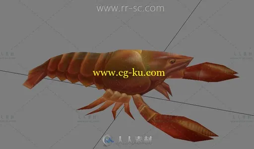游戏中的小龙虾3D模型的图片1