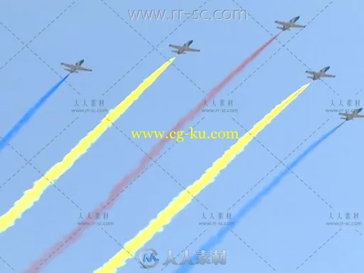 60周年庆典震撼庄严的阅兵飞行方队视频素材的图片1