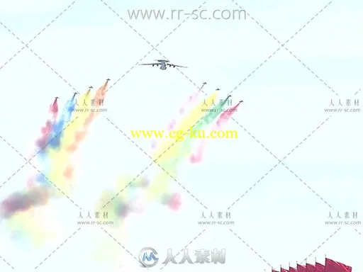 60周年庆典震撼庄严的阅兵飞行方队视频素材的图片2