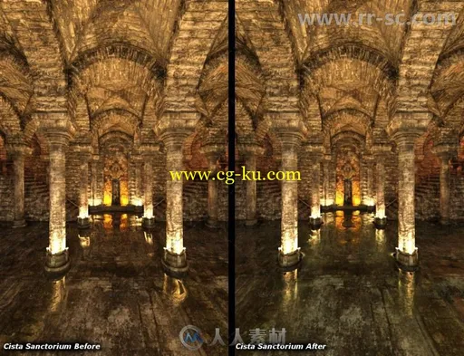 庭院水疗池与水族馆喷泉场景环境3D模型合辑的图片4