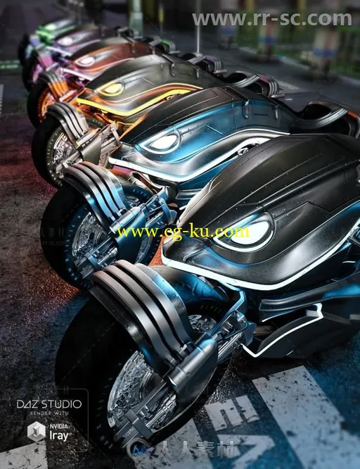炫酷帅气未来派摩托车纹理合辑的图片1