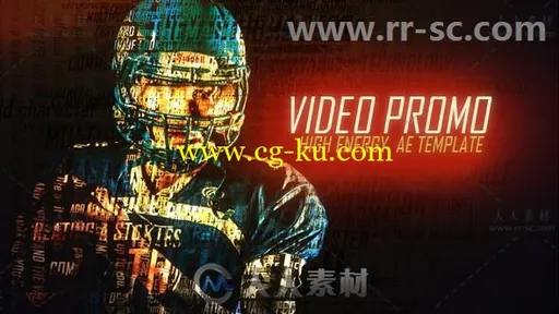 炫酷动感粒子文字汇聚体育新闻视频图像展示AE模板 Videohive Video Promo 19917335的图片1