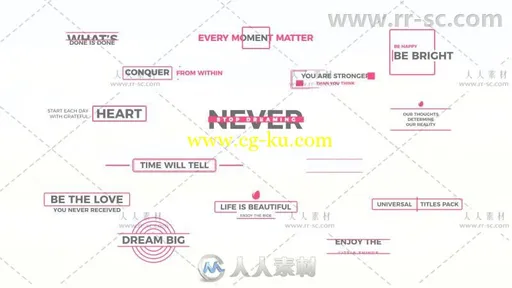 30款现代通用和干净的文字字幕标题排版动画AE模板 Videohive 30 Universal Text A的图片2