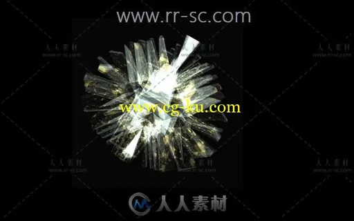 透明的三维水晶旋转动态视频素材的图片1