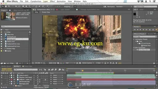创建逼真的火灾爆炸效果AE视频教程的图片1