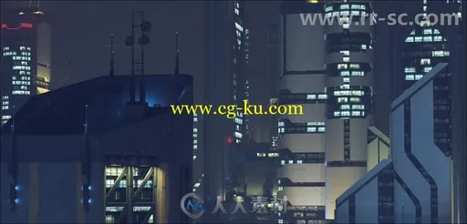 未来科幻感城市街道场景环境3D模型合辑的图片4