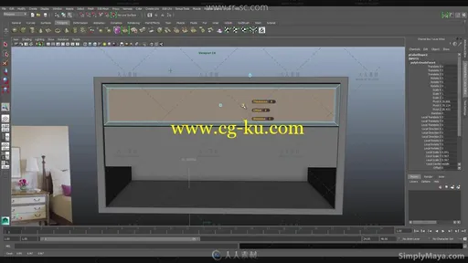 Maya简单的室内家具和内饰创建视频教程的图片1