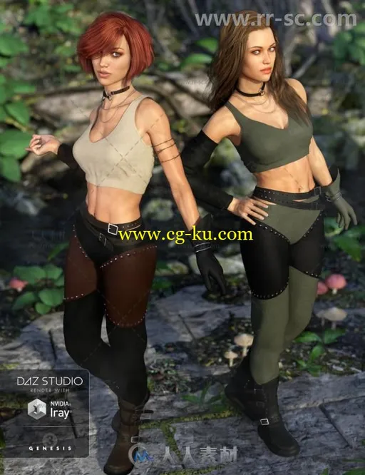 冒险女孩美丽舒适的服装装扮3D模型合辑的图片3