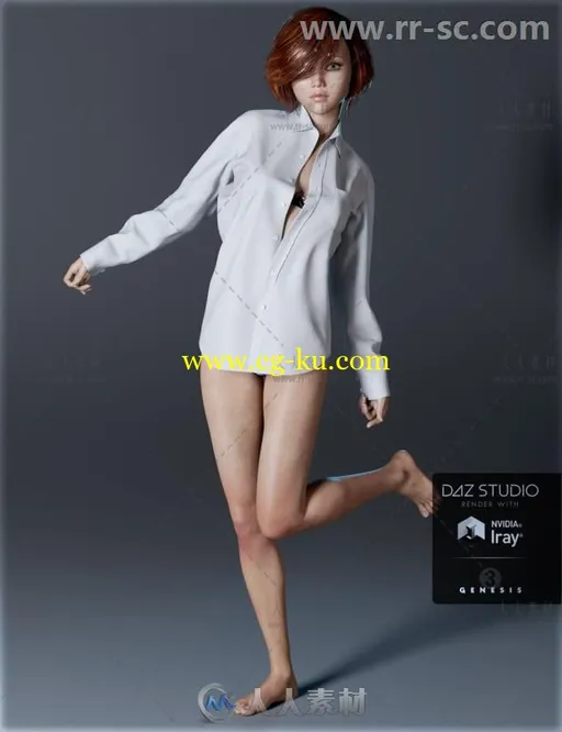 男子衬衫和女性内衣服装3D模型合辑的图片2