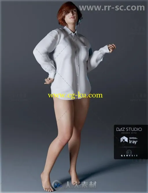 男子衬衫和女性内衣服装3D模型合辑的图片3