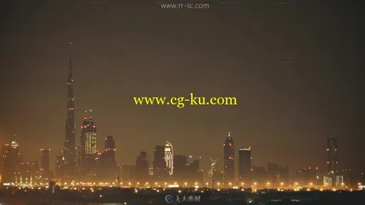迪拜雄伟建筑商务大楼最美街景延时摄影高清实拍视频素材的图片3