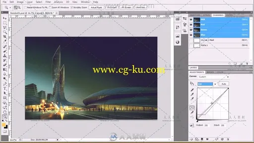 3ds MAX绝美室外夜景视频教程的图片3