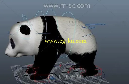 现实超可爱的熊猫3D模型的图片1