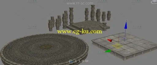 几个常见的平台场景3D模型的图片1