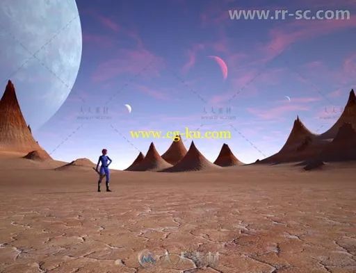 360度荒凉的行星环境3D模型合辑的图片3