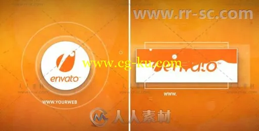 简单明亮的圆形和矩形标志展示Logo演绎AE模板Videohive Bright Ident (Circle and的图片1