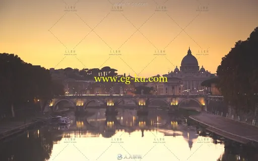延时摄影镜头下的罗马十六浦日夜变幻实拍视频素材的图片2