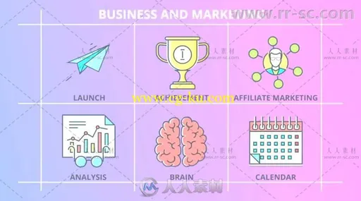 330款彩色动画图标展示幻灯片元素包AE模板Videohive Icons Pack 330 Animated Ico的图片2