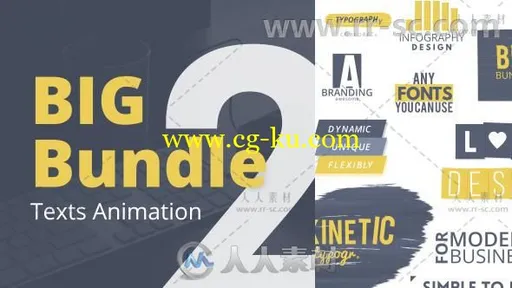 创意动感文本标题动画栏目包装AE模板Videohive Texts Animation Bundle Pack 2 20的图片1