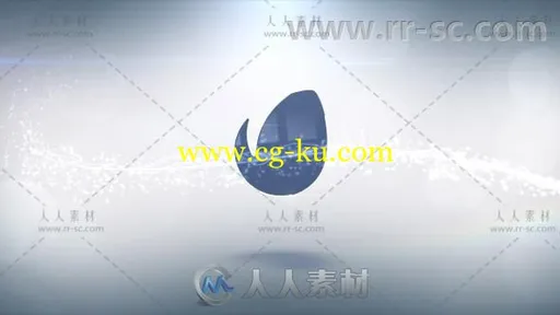 干净简单漂亮的粒子光线展示标志Logo演绎AE模板Videohive Particle Light Reveal的图片1