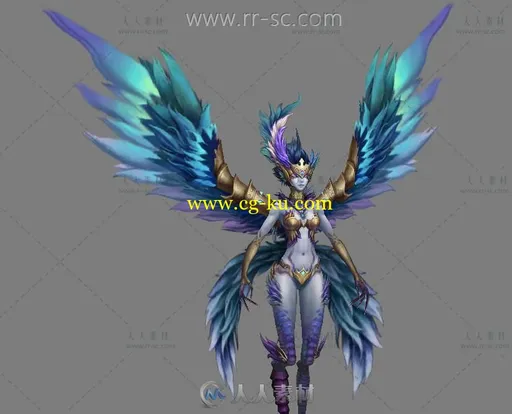 2个女妖王3D模型的图片1