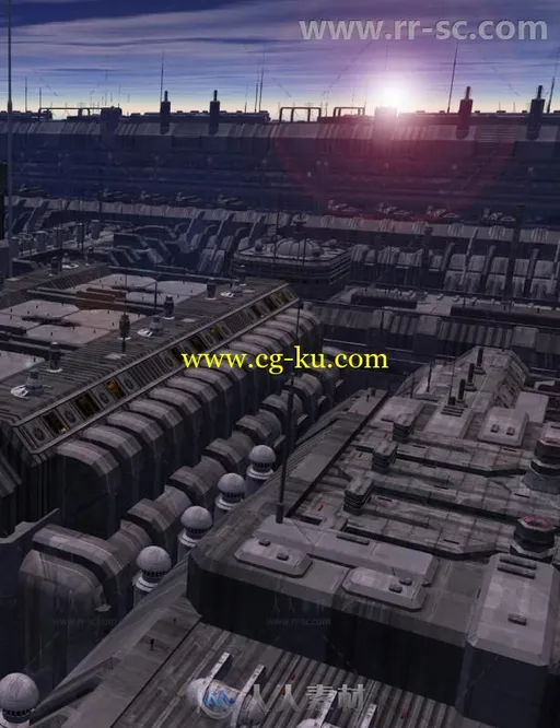 未来世界城市建筑景观场景环境3D模型合辑的图片1