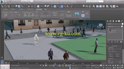 3ds Max 2014人群填充动画视频教程的图片1