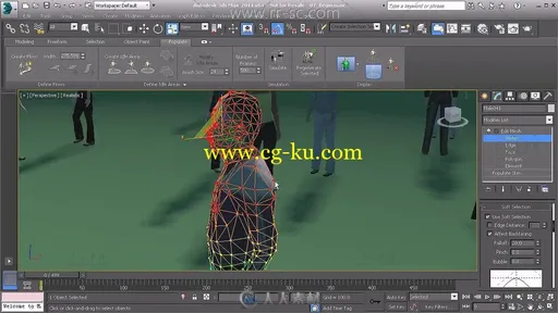3ds Max 2014人群填充动画视频教程的图片3