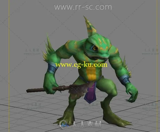 鱼人怪物3D模型的图片1