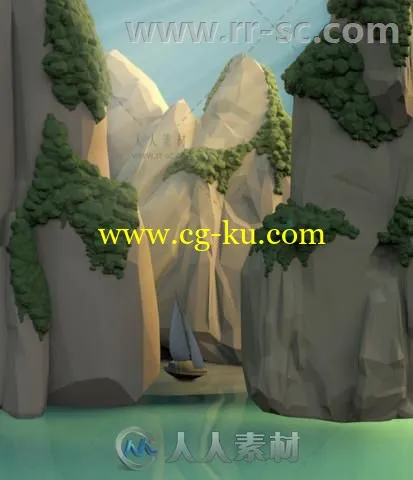 美丽的低多边形风景环境3D模型Unity游戏素材资源的图片4