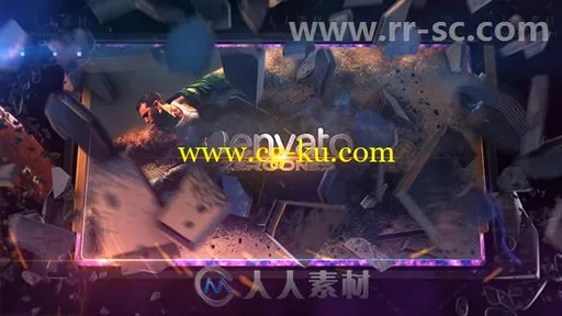 炫酷史诗爆炸破碎图片相框展示幻灯片相册动画AE模板 Videohive Exploding image r的图片1