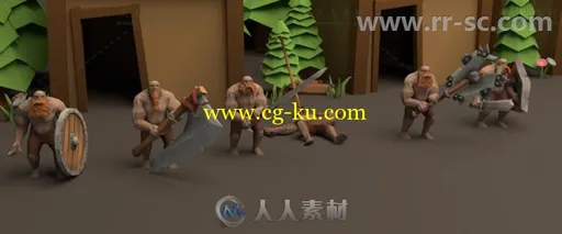 野蛮维京人幻想人形生物角色3D模型Unity游戏素材资源的图片3
