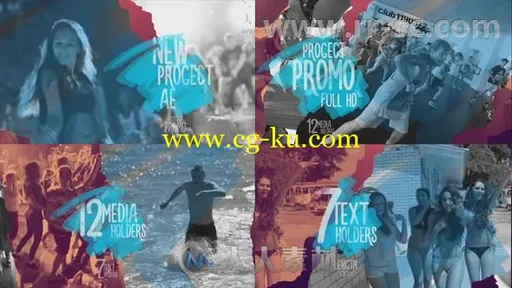 炫酷时尚复古音乐旅行宣传片视频包装AE模板 Videohive Promo Torn Sheets 17733287的图片1