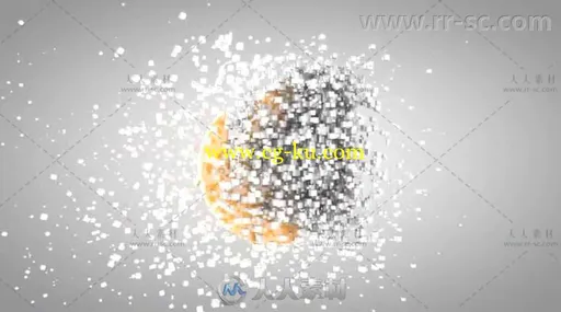 炫酷碎片合成散开标志展示Logo演绎AE模板Videohive Cubist C4D Logo Animation 85的图片3