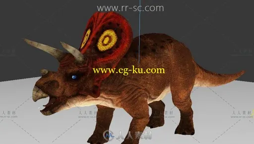 影视级三角龙3D模型的图片1