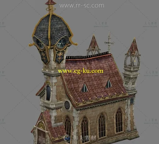 龙之谷的教堂3D模型的图片1