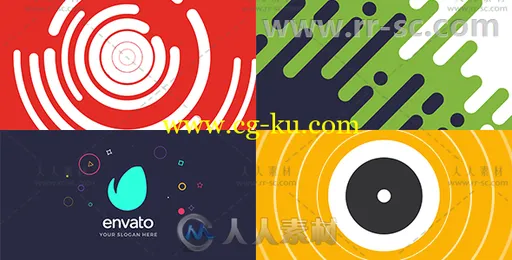 创意五彩缤纷的图形动画展示标志Logo演绎AE模板Videohive Shape Logo Intro 20373的图片1