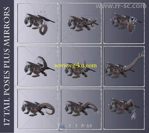 完整的龙的姿势造型3D模型合辑的图片12